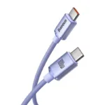 Καλώδιο Σύνδεσης USB 2.0 Baseus Crystal Shine USB C σε USB C PD 100W 5A 1.2m Μωβ | Shopin.gr