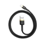 Καλώδιο Σύνδεσης USB 2.0 Baseus Cafule USB A σε Lightning 12W 2.4A 1m Μαύρο-Χρυσό | Shopin.gr
