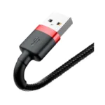 Καλώδιο Σύνδεσης USB 2.0 Baseus Cafule USB A σε Lightning 12W 2.4A 1m Μαύρο-Κόκκινο | Shopin.gr