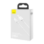 Καλώδιο Σύνδεσης USB 2.0 Baseus Superior Series USB A σε Lightning 12W 2.4A 1.5m Λευκό | Shopin.gr