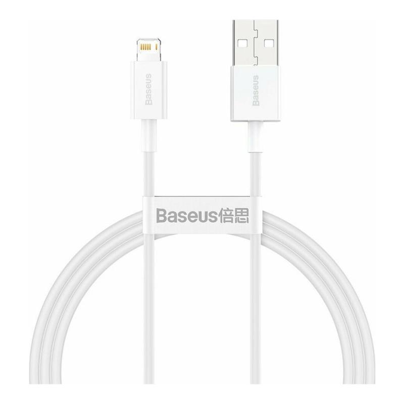 Καλώδιο Σύνδεσης USB 2.0 Baseus Superior Series USB A σε Lightning 12W 2.4A 1m Λευκό | Shopin.gr