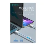 Καλώδιο Σύνδεσης USB 2.0 Devia EC325 Woven USB C σε USB C PD 60W 1m Smart Μπλε | Shopin.gr