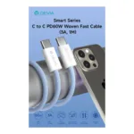Καλώδιο Σύνδεσης USB 2.0 Devia EC325 Woven USB C σε USB C PD 60W 1m Smart Ροζ | Shopin.gr