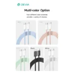 Καλώδιο Σύνδεσης USB 2.0 Devia EC325 Woven USB C σε USB C PD 60W 1m Smart Ροζ | Shopin.gr