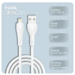 Καλώδιο Σύνδεσης USB 2.0 inos UltraCon USB A σε Lightning 12W 1m Λευκό | Shopin.gr