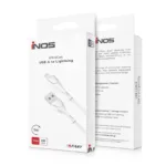 Καλώδιο Σύνδεσης USB 2.0 inos UltraCon USB A σε Lightning 12W 1m Λευκό | Shopin.gr