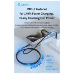 Καλώδιο Σύνδεσης USB 2.0 Devia EC652 USB C σε USB C PD 240W 2m Extreme Μαύρο | Shopin.gr