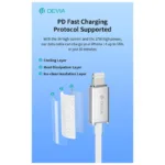 Καλώδιο Σύνδεσης USB 2.0 Woven Devia EC654 USB C σε Lightning PD 27W 1.5m Extreme Λευκό | Shopin.gr