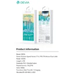 Καλώδιο Σύνδεσης USB 2.0 Woven Devia EC654 USB C σε Lightning PD 27W 1.5m Extreme Λευκό | Shopin.gr