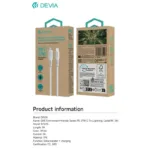 Καλώδιο Σύνδεσης USB 2.0 Enviroment-Friendly Devia EC635 USB C σε Lightning PD 27W 1m GRS Λευκό | Shopin.gr