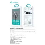 Καλώδιο Σύνδεσης USB 2.0 4 σε 1 Braided Devia EC504 USB C σε USB A & USB C & Lightning PD 60W & 27W 1.5m Extreme Μαύρο | Shopin.gr