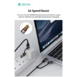 Καλώδιο Σύνδεσης USB 2.0 4 σε 1 Braided Devia EC504 USB C σε USB A & USB C & Lightning PD 60W & 27W 1.5m Extreme Μαύρο | Shopin.gr