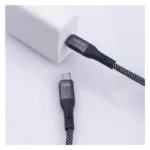 Καλώδιο Σύνδεσης USB 2.0 Maxlife MXUC-11 Magnetic Nylon USB C σε USB C 100W 1m Μαύρο | Shopin.gr