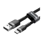 Καλώδιο Σύνδεσης USB 2.0 Baseus Cafule USB A σε USB C 15W 3A 0.5m Μαύρο-Γκρι | Shopin.gr