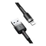 Καλώδιο Σύνδεσης USB 2.0 Baseus Cafule USB A σε Lightning 12W 2.4A 1m Μαύρο-Γκρι | Shopin.gr