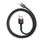 Καλώδιο Σύνδεσης USB 2.0 Baseus Cafule USB A σε USB C 15W 3A 1m Μαύρο-Κόκκινο | Shopin.gr