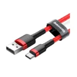 Καλώδιο Σύνδεσης USB 2.0 Baseus Cafule USB A σε USB C 18W 3A 1m Κόκκινο | Shopin.gr