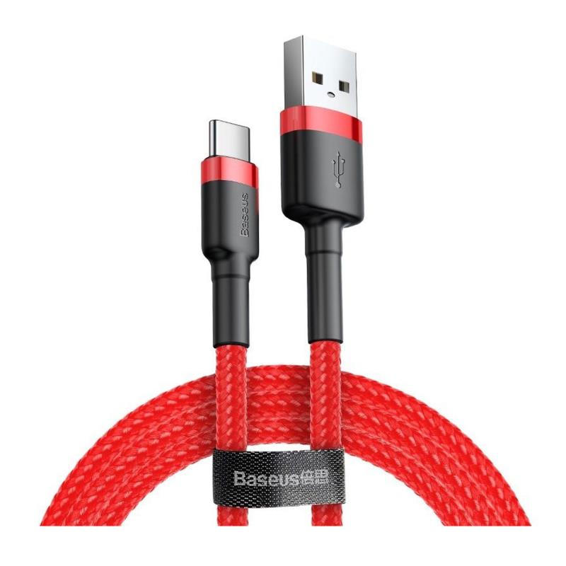 Καλώδιο Σύνδεσης USB 2.0 Baseus Cafule USB A σε USB C 18W 3A 1m Κόκκινο | Shopin.gr