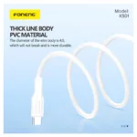 Καλώδιο Σύνδεσης USB 2.0 Foneng XS01 USB A σε Lightning 2.4A 12W 1m Λευκό | Shopin.gr
