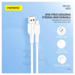 Καλώδιο Σύνδεσης USB 2.0 Foneng XS01 USB A σε Lightning 2.4A 12W 1m Λευκό | Shopin.gr