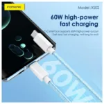Καλώδιο Σύνδεσης USB 2.0 Foneng XS02 Braided USB C σε USB C 60W 1.2m Λευκό | Shopin.gr