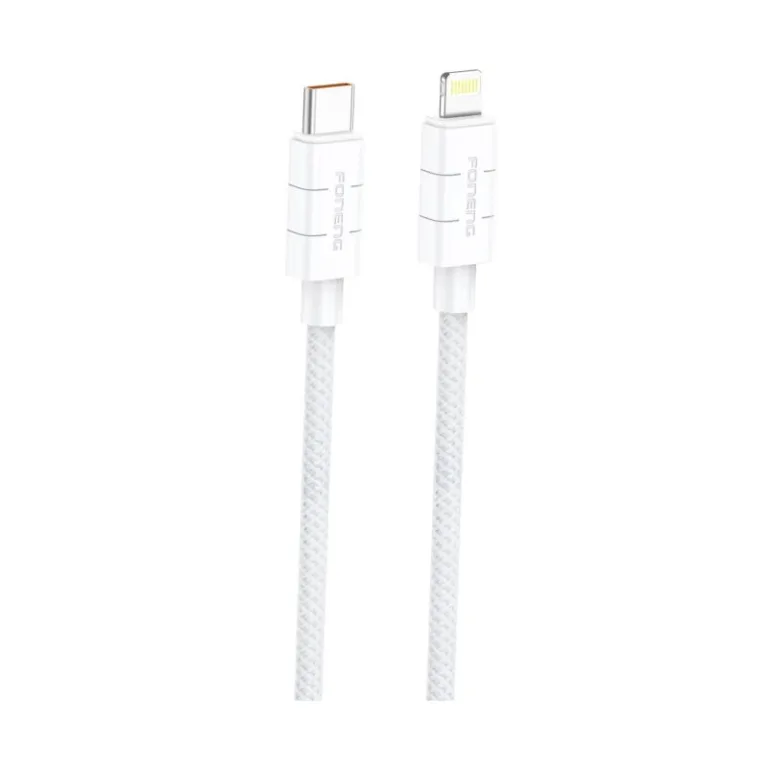 Καλώδιο Σύνδεσης USB 2.0 Foneng XS02 Braided USB C σε Lightning PD 27W 1.2m Λευκό | Shopin.gr