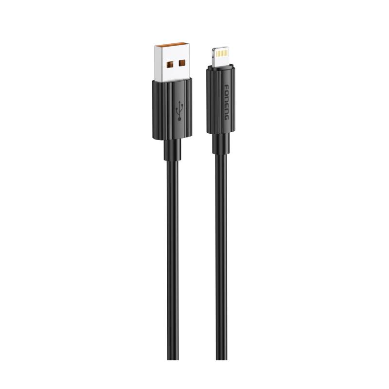 Καλώδιο Σύνδεσης USB 2.0 Foneng XS07 USB A σε Lightning 12W 2.4Α 1.2m Μαύρο | Shopin.gr