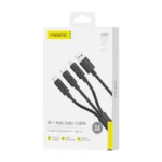Καλώδιο Σύνδεσης USB 2.0 Foneng XS07 3 σε 1 USB A σε Micro USB & USB C & Lightning 15W 3A 1.2m Μαύρο | Shopin.gr