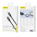 Καλώδιο Σύνδεσης USB 2.0 Foneng X119 Zinc Alloy Head Braided USB C σε USB C 100W 1m Μαύρο | Shopin.gr
