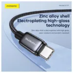 Καλώδιο Σύνδεσης USB 2.0 Foneng X119 Zinc Alloy Head Braided USB C σε USB C 100W 1m Μαύρο | Shopin.gr