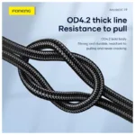 Καλώδιο Σύνδεσης USB 2.0 Foneng X119 Zinc Alloy Head Braided USB C σε USB C 100W 1m Μαύρο | Shopin.gr