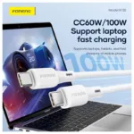 Καλώδιο Σύνδεσης USB 2.0 Foneng X120 Silicone USB C σε USB C 100W 1m Λευκό | Shopin.gr