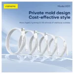 Καλώδιο Σύνδεσης USB 2.0 Foneng XS11 Braided USB C σε USB C 60W 1m Λευκό | Shopin.gr