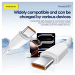 Καλώδιο Σύνδεσης USB 2.0 Foneng XS11 Braided USB C σε USB C 60W 1m Λευκό | Shopin.gr