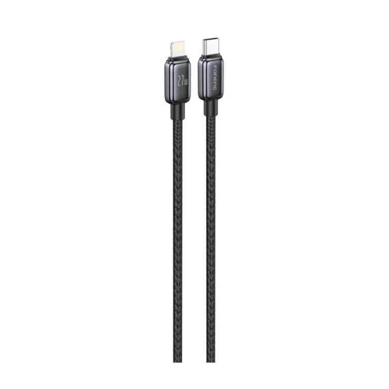 Καλώδιο Σύνδεσης USB 2.0 Foneng X119 Zinc Alloy Head Braided USB C σε Lightning PD 27W 1m Μαύρο | Shopin.gr