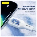Καλώδιο Σύνδεσης USB 2.0 Foneng XS11 Braided USB C σε Lightning PD 30W 1m Λευκό | Shopin.gr