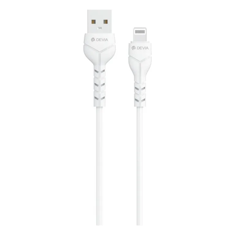 Καλώδιο Σύνδεσης USB 2.0 Devia EC406 USB A σε Lightning 12W 1m Kintone Eco-Friendly Λευκό | Shopin.gr