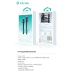 Καλώδιο Σύνδεσης USB 2.0 Devia EC646 USB C σε USB C PD 60W 3m Gracious Μαύρο | Shopin.gr