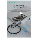 Καλώδιο Σύνδεσης USB 2.0 Devia EC646 USB C σε USB C PD 60W 3m Gracious Μαύρο | Shopin.gr