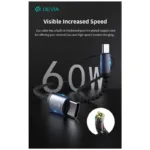 Καλώδιο Σύνδεσης USB 2.0 Devia EC646 USB C σε USB C PD 60W 3m Gracious Μαύρο | Shopin.gr