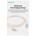 Καλώδιο Σύνδεσης USB 2.0 Devia EC688 Woven USB C σε USB C PD 60W 1.5m Extreme Χρυσό | Shopin.gr