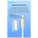 Καλώδιο Σύνδεσης USB 2.0 Devia EC688 Woven USB C σε USB C PD 60W 1.5m Extreme Χρυσό | Shopin.gr