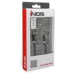 Καλώδιο Ήχου Braided inos 3.5mm/3.5mm 1m Μαύρο | Shopin.gr