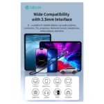 Καλώδιο Ήχου Woven Devia EC619 Lightning σε 3.5mm 1m Ipure Μαύρο | Shopin.gr