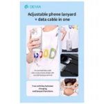 Καλώδιο Σύνδεσης USB 2.0 Woven Adjustable Lanyard Devia EC658 USB C σε Lightning PD 27W 1.6m Extreme Μαύρο | Shopin.gr