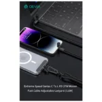 Καλώδιο Σύνδεσης USB 2.0 Woven Adjustable Lanyard Devia EC658 USB C σε Lightning PD 27W 1.6m Extreme Μαύρο | Shopin.gr