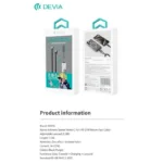 Καλώδιο Σύνδεσης USB 2.0 Woven Adjustable Lanyard Devia EC658 USB C σε Lightning PD 27W 1.6m Extreme Μαύρο | Shopin.gr