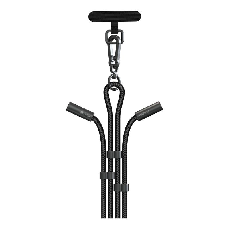Καλώδιο Σύνδεσης USB 2.0 Woven Adjustable Lanyard Devia EC658 USB C σε Lightning PD 27W 1.6m Extreme Μαύρο | Shopin.gr