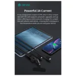 Καλώδιο Σύνδεσης USB 2.0 Woven Adjustable Lanyard Devia EC429 USB C σε Lightning PD 27W 1.6m Cable Pro5 Μαύρο | Shopin.gr