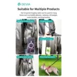 Καλώδιο Σύνδεσης USB 2.0 Woven Adjustable Lanyard Devia EC429 USB C σε Lightning PD 27W 1.6m Cable Pro5 Μαύρο | Shopin.gr